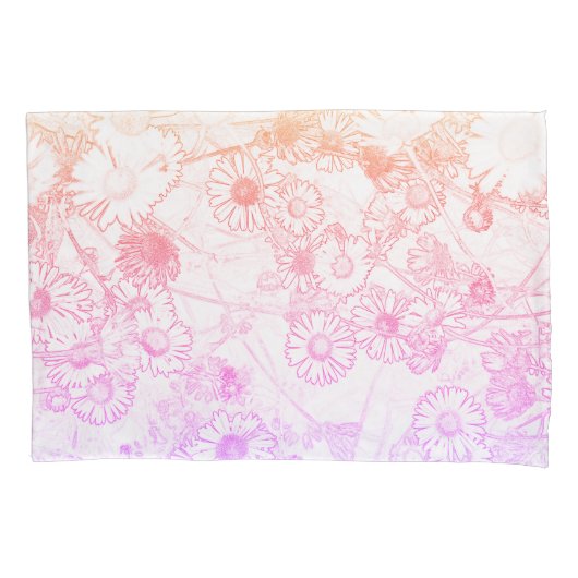 Roze zachte madeliefjes patroon kussensloop (Voorkant)