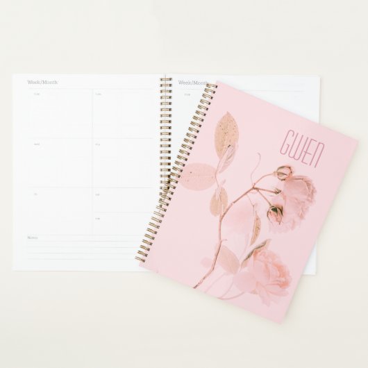 Roze, zachte, op maat gemaakte planner (Display)