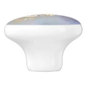 Roze Zachte Pastel Pampas Gras Bloemen Lade Keramische Knop (Zijkant)