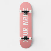 Roze Zachte Persoonlijk Skateboard (Voorkant)