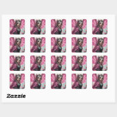 Roze, zachte Stickers (Vel)