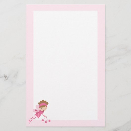 Roze zachte Valentijnsdag Briefpapier (Voorkant)