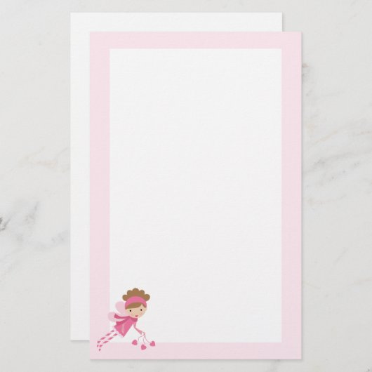 Roze zachte Valentijnsdag Briefpapier (Voorkant / Achterkant)