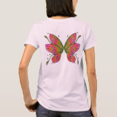 Roze zachte vleugels t-shirt (Achterkant)