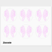 Roze, zachte weekmakers ronde sticker (Vel)