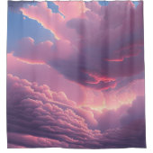 Roze zachte wolken douchegordijn (Voorkant)