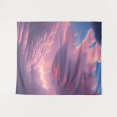 Roze zachte wolken wandkleed (Voorkant (horizontaal))