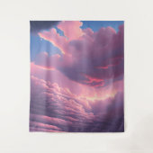 Roze zachte wolken wandkleed (Voorkant)