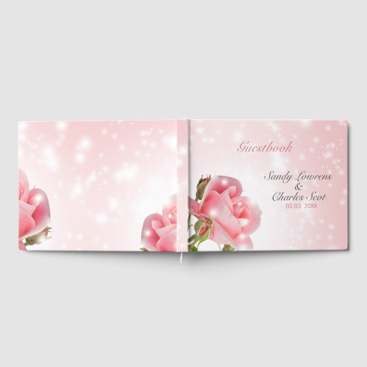 Roze zachtjes Rozen Gastenboek (Volledig)