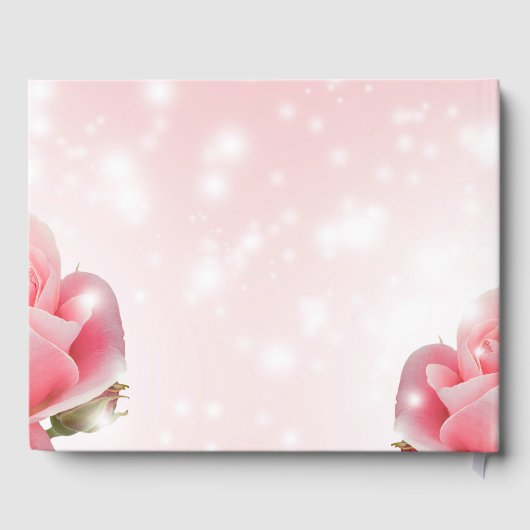 Roze zachtjes Rozen Gastenboek (Achterkant)