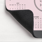 Roze Zakelijk Logo 2026 Agenda Muismat (Hoek)