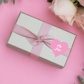 Roze zakelijk logo hart sticker
