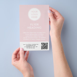 Roze Zakelijk Logo Marketing Flyer