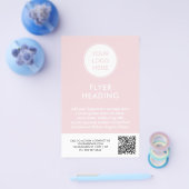 Roze Zakelijk Logo Marketing Flyer (Enkel)
