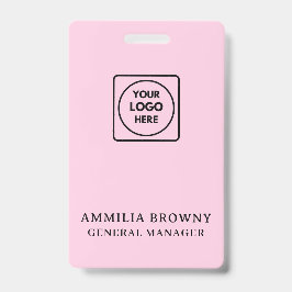 Roze Zakelijk Logo | Modern Personeel Staff Ontwer Badge