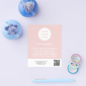 Roze Zakelijk Logo QR Code Sjabloon Flyer (Enkel)