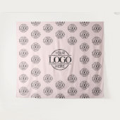 Roze Zakelijk Logo Step & Repeat Achtergrond Banne Wandkleed (Voorkant (horizontaal))