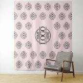 Roze Zakelijk Logo Step & Repeat Achtergrond Banne Wandkleed (In situ)