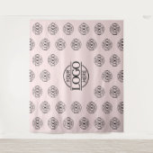 Roze Zakelijk Logo Step & Repeat Achtergrond Banne Wandkleed (Voorkant)