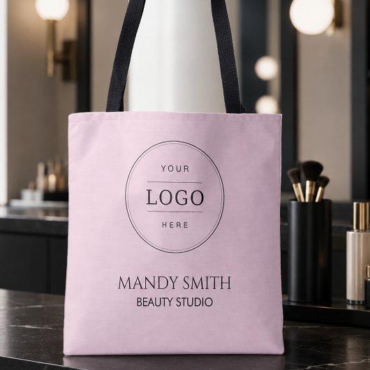 Roze Zakelijk Logo Tote Bag