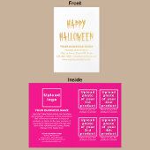 Roze Zakelijk Merk op Halloween Folie Kaart