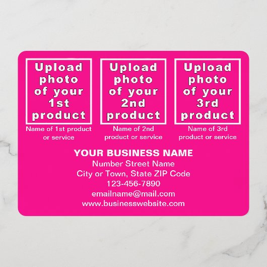 Roze Zakelijk Merk op Kerstmis Rechthoek Folie Feestdagenkaart (Achterkant)