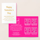Roze Zakelijk Merk op Valentijn Folie Kaart (Display)