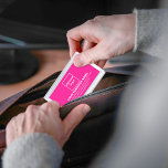 Roze Zakelijk Merk op Visitekaartgeval Visitekaarthouder<br><div class="desc">Roze bedrijfsmerk op aanpasbaar visitekaartjes hoesje. Pas het aan door uw zakelijke logo te uploaden en de naam, het adres, het telefoonnummer, e-mail en website of sociale mediapagina van uw bedrijf in te voeren. Pas het aan om uw bedrijf te adverteren of om uw merknaam te promoten bij klanten of...</div>