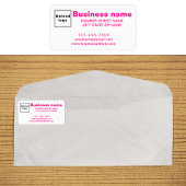 Roze Zakelijk Merk Teksten op Adreslabel Etiket