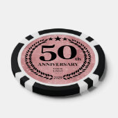 Roze Zakelijke 50ste Verjaardag Poker Chips (Enkel)