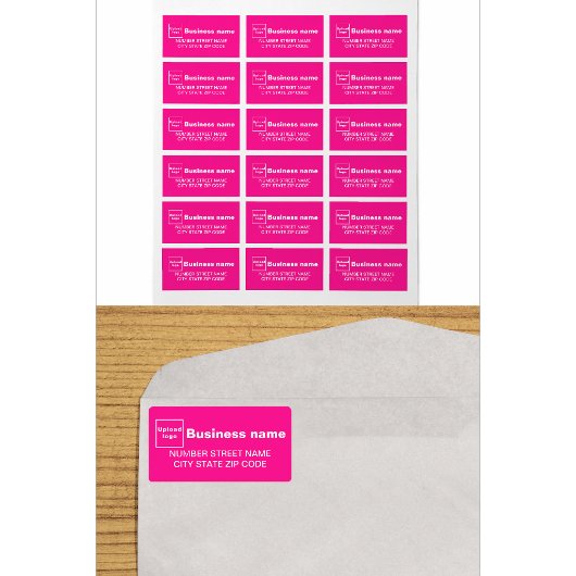 Roze Zakelijke Adreslabels Etiket