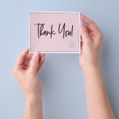 Roze Zakelijke Logo Sociale Website Code Dank u Flyer (Hand)