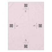 Roze Zakelijke QR-code Tafelbanner Tafelkleed (Voorkant)