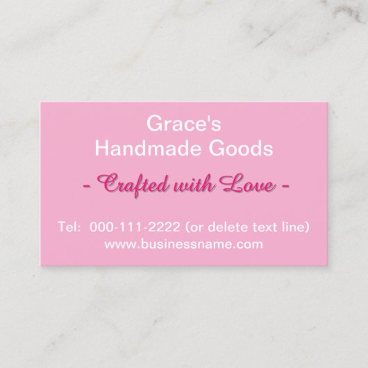 Roze Zakelijke QR Codes Logo Foto's 3.5 x 2.0 Visitekaartje (Voorkant)