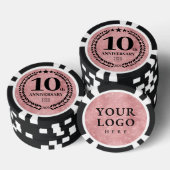 Roze Zakendoen 10-jarig Jubileum Poker Chips (Opstapeling)