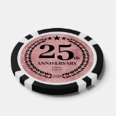 Roze Zakendoen 25-jarig Jubileum Poker Chips (Enkel)