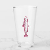 Roze zalm forel glas voor bierdrinkers (Voorkant)