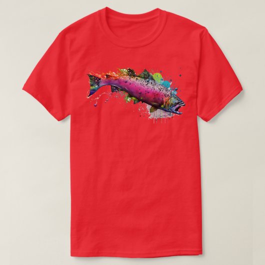 Roze zalm t-shirt (Design voorkant)