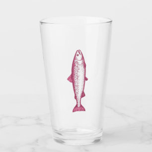 Roze zalmforel glas voor bier