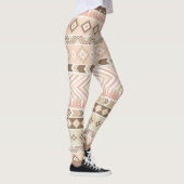 Roze Zand Beige Tribal Aztec Stripe Legging (Rechts)