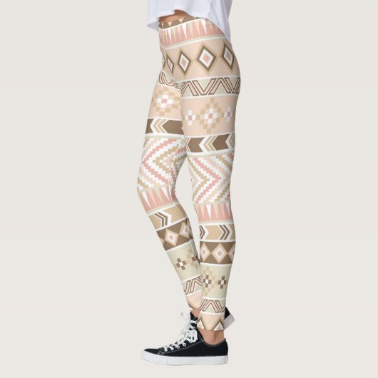 Roze Zand Beige Tribal Aztec Stripe Legging (Links)