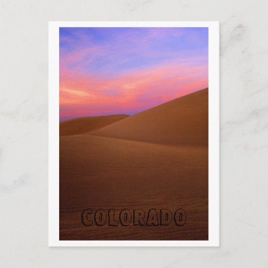 Roze zand briefkaart (Voorkant)