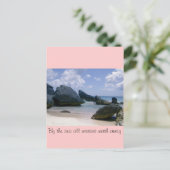 Roze zand briefkaart (Staand voorkant)