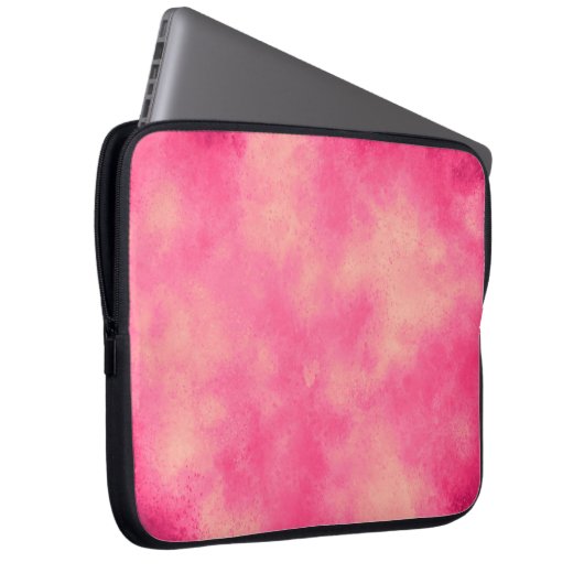 Roze Zand Cloud Effect Electronics Bag Laptop Sleeve (Voorkant Rechts)