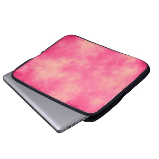 Roze Zand Cloud Effect Electronics Bag Laptop Sleeve (Voorkant onderkant)