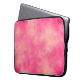 Roze Zand Cloud Effect Electronics Bag Laptop Sleeve (Voorkant Links)