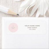 Roze Zand Dollar Bruiloft Adres Label (Insitu)