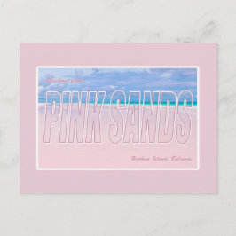 Roze zand, Harbour Island, Bahamas Briefkaart