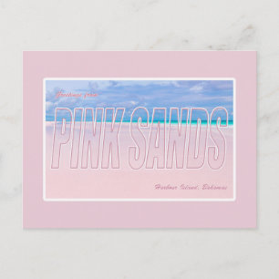 Roze zand, Harbour Island, Bahamas Briefkaart