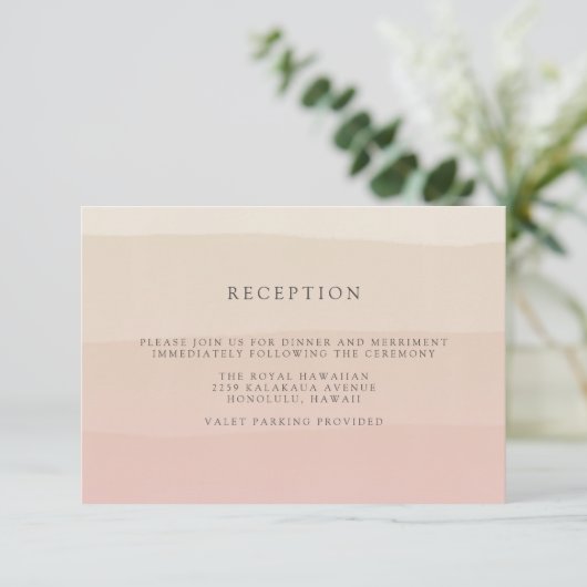 Roze zand | Kaart voor het ontvangen van weddensch (Staand voorkant)